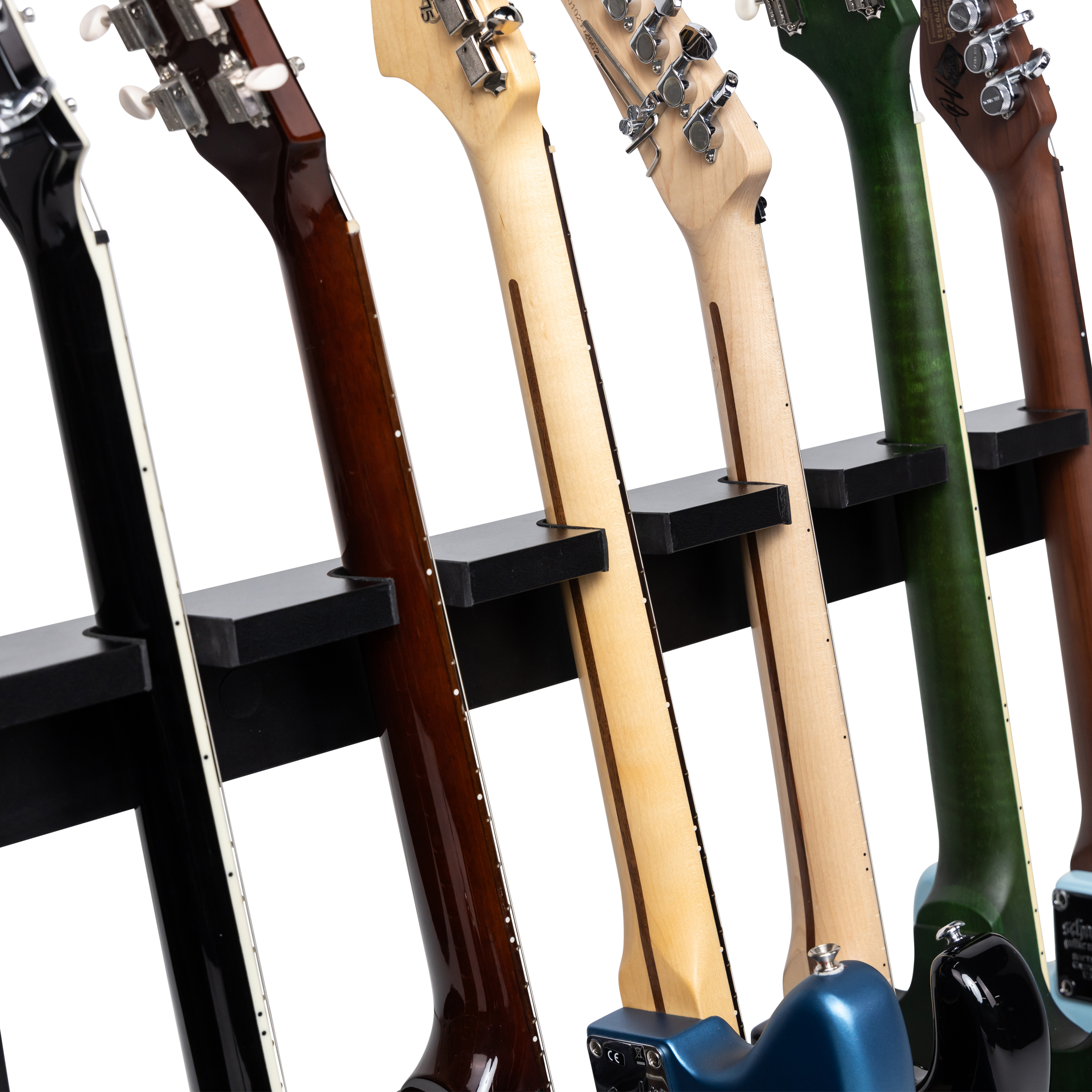 Wooden Guitar Rack for Up to 6 Guitars - BLK