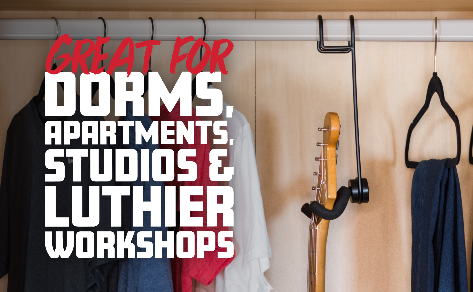 Closet Hanger Yoke For Guitars