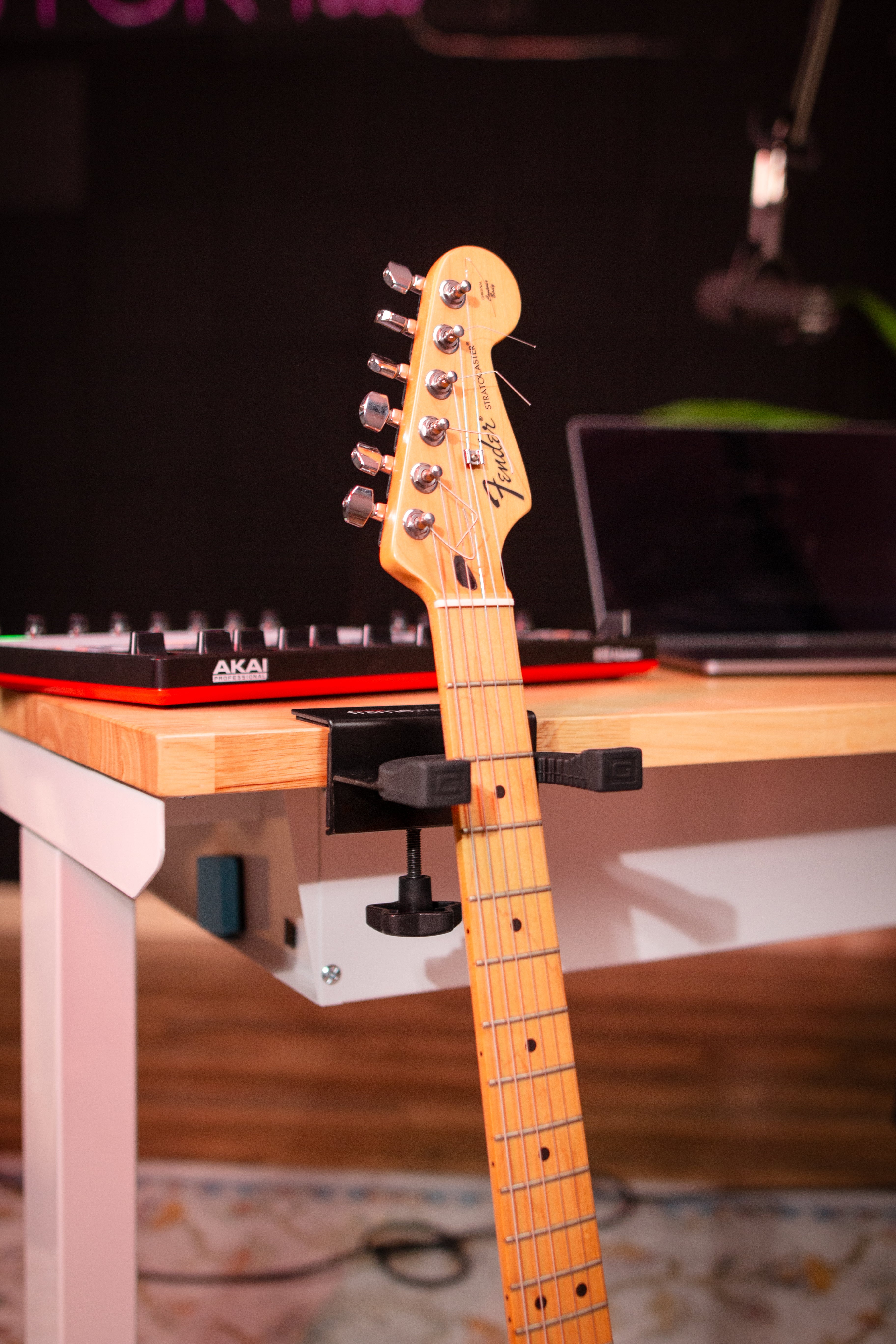 Desk Clamping Guitar Rest with Clamp Mount