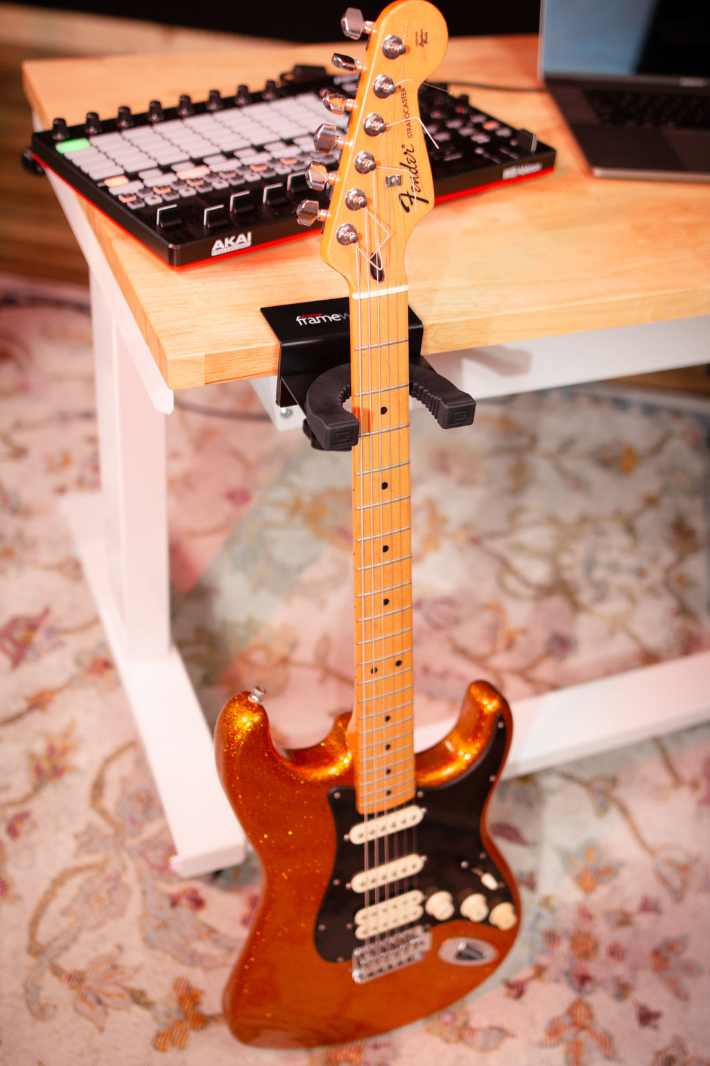 Desk Clamping Guitar Rest with Clamp Mount
