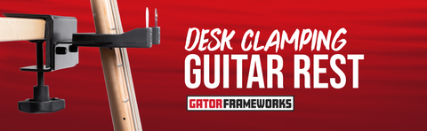 Desk Clamping Guitar Rest with Clamp Mount