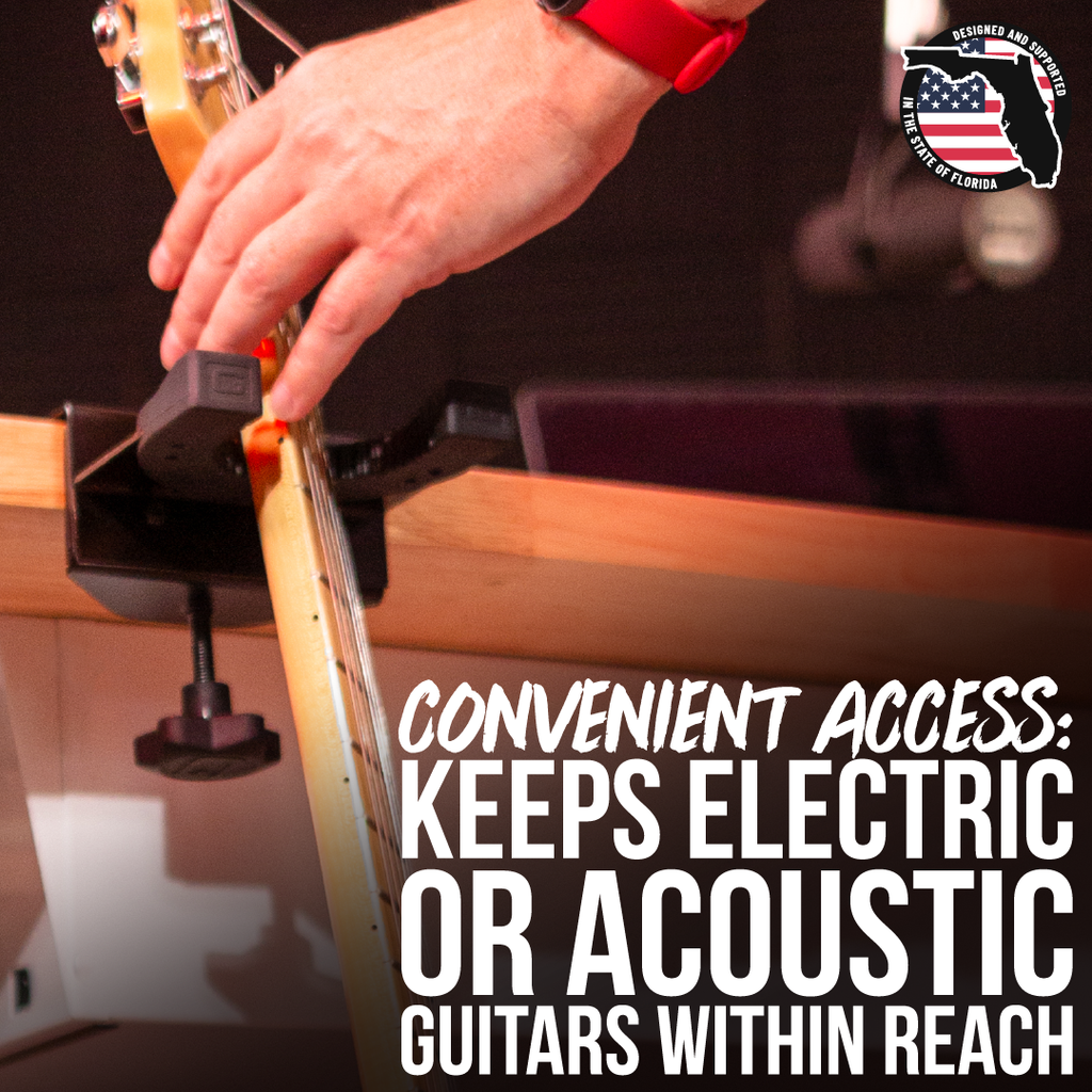 Desk Clamping Guitar Rest with Clamp Mount
