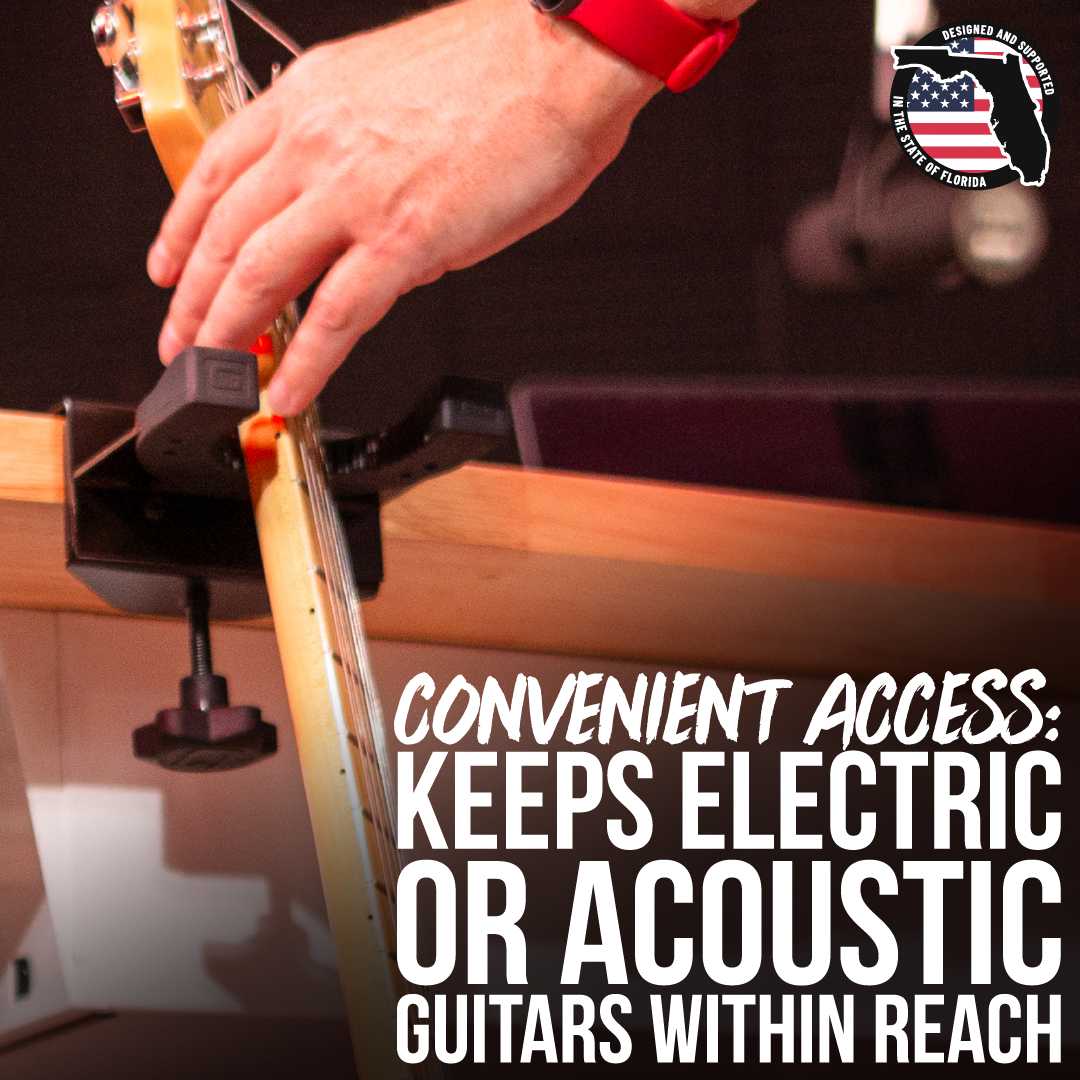 Desk Clamping Guitar Rest with Clamp Mount