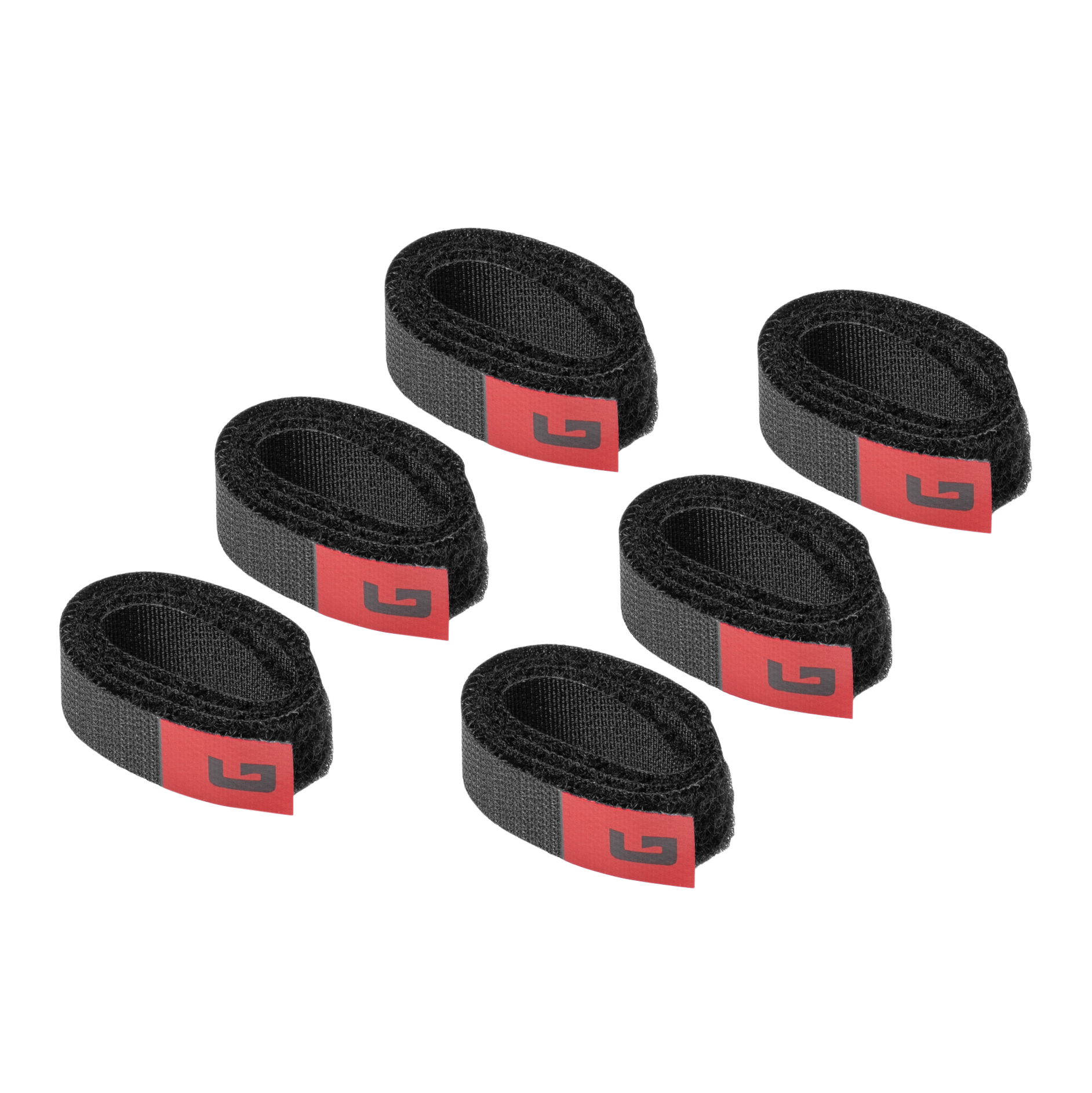 6-Pack of Cable Management Hook-and-Loop Wraps
