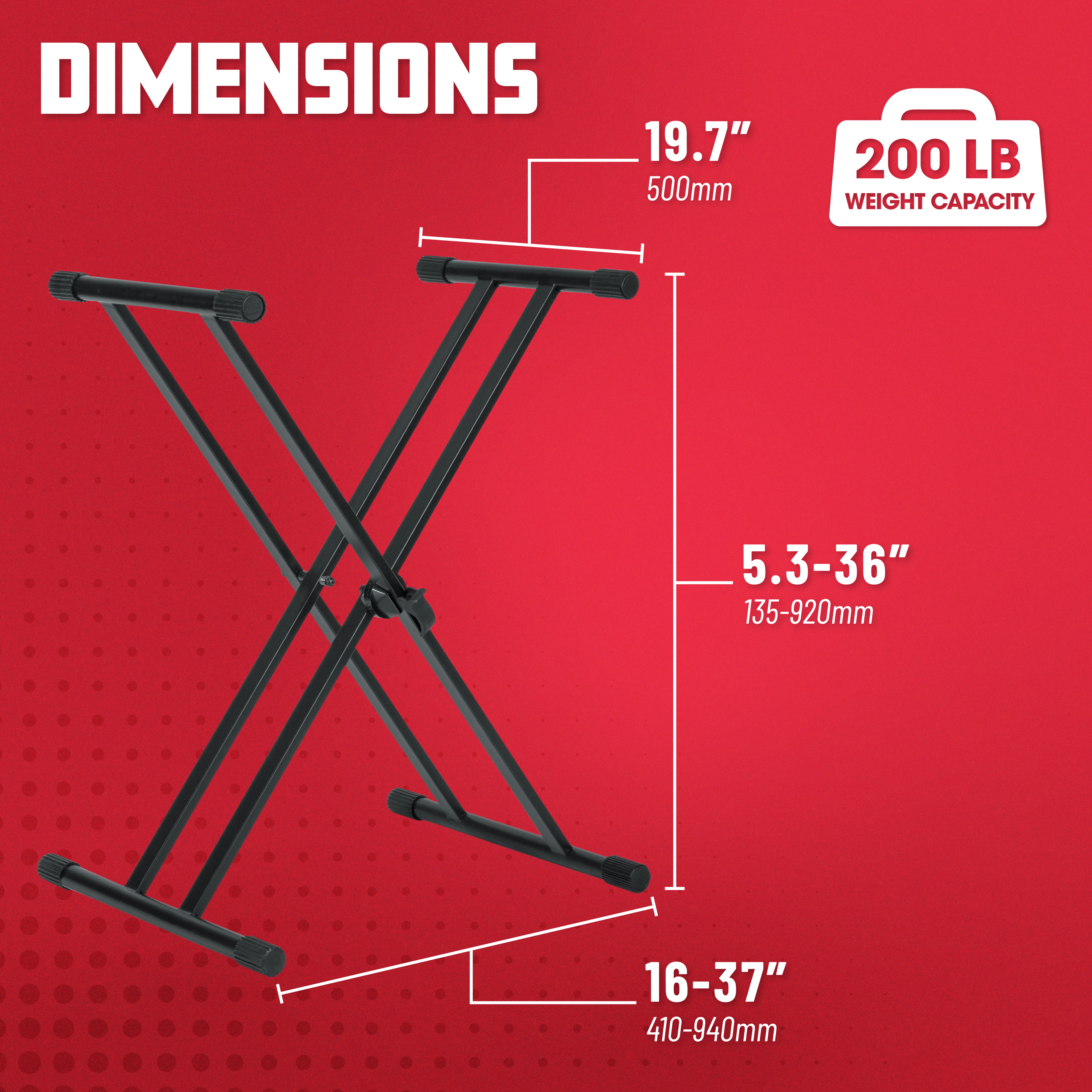Deluxe "X" Style Keyboard Stand