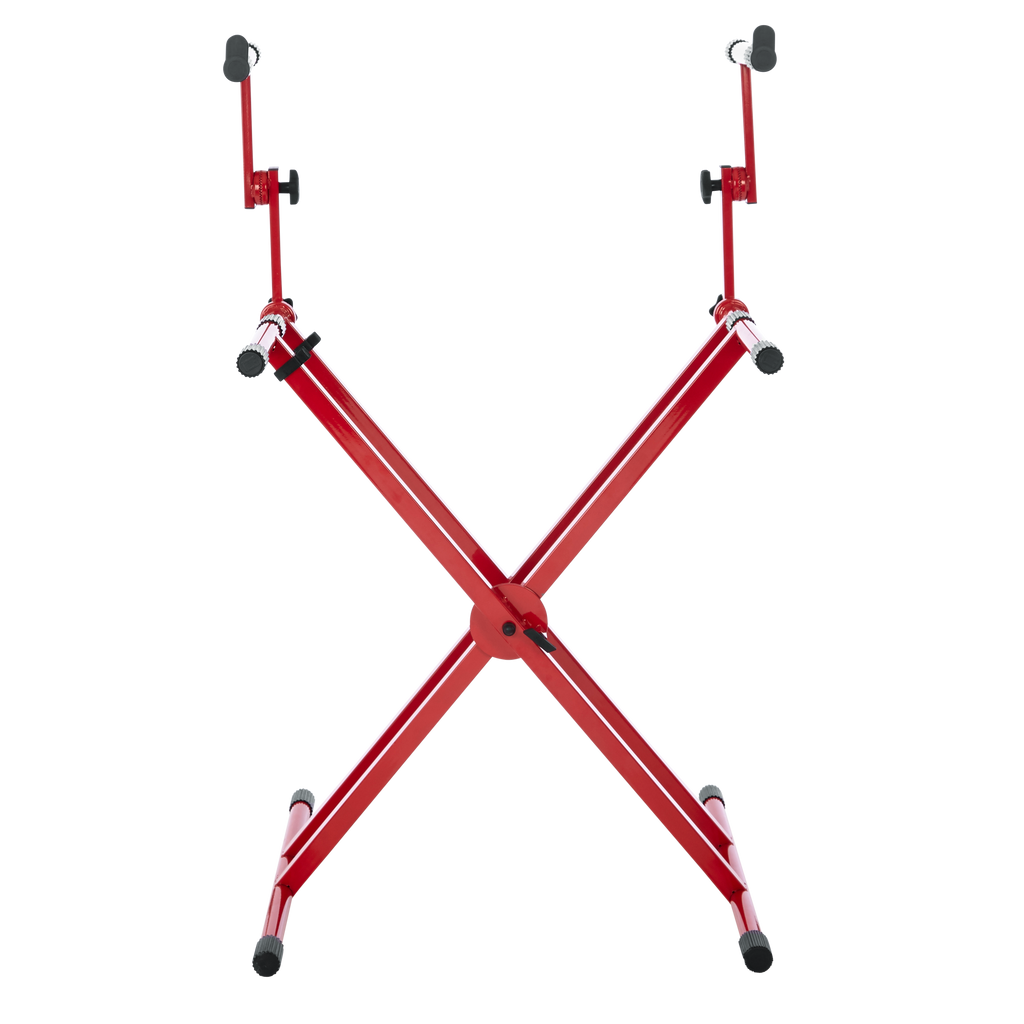 2 Tier X Style Keyboard Stand; Red