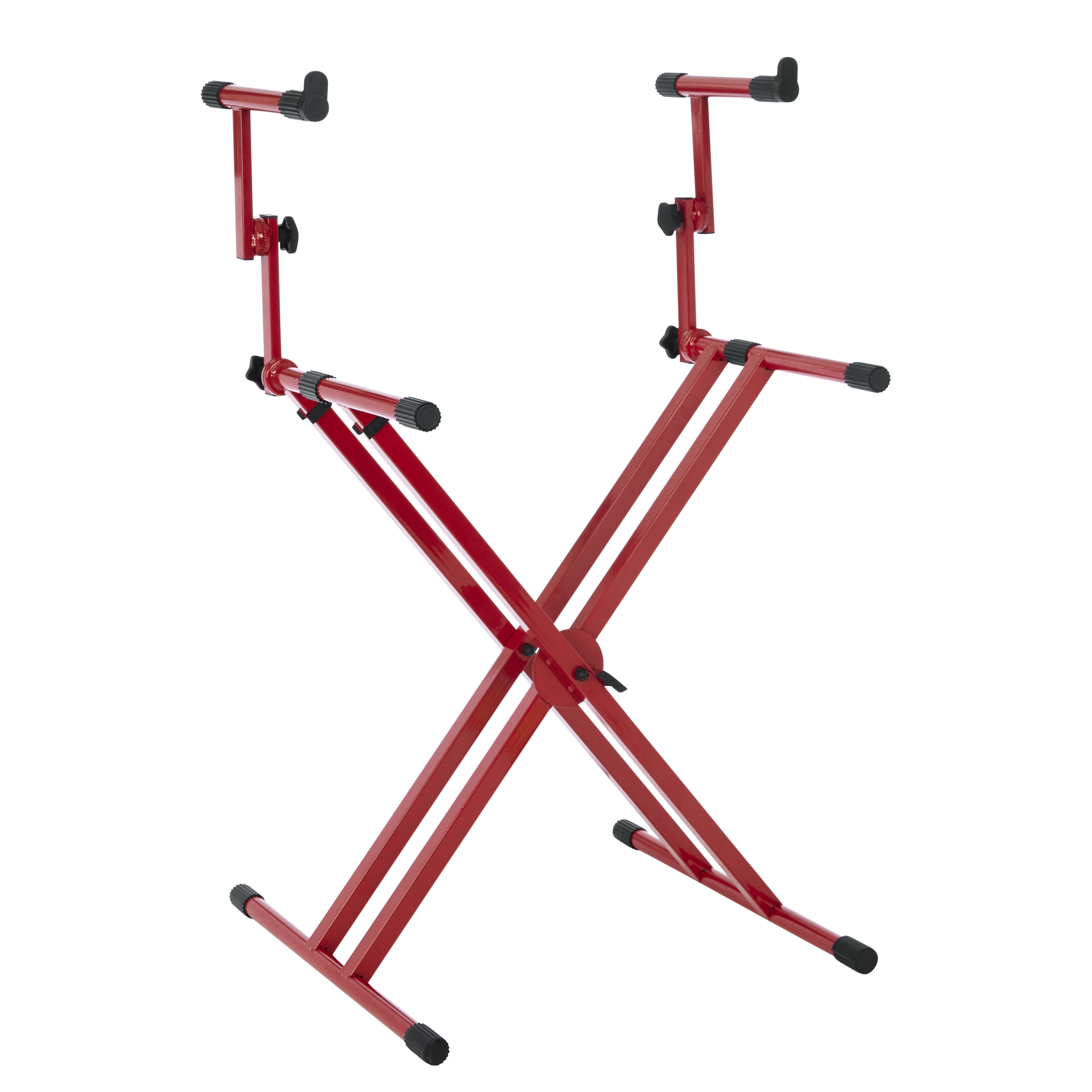 2 Tier X Style Keyboard Stand; Red