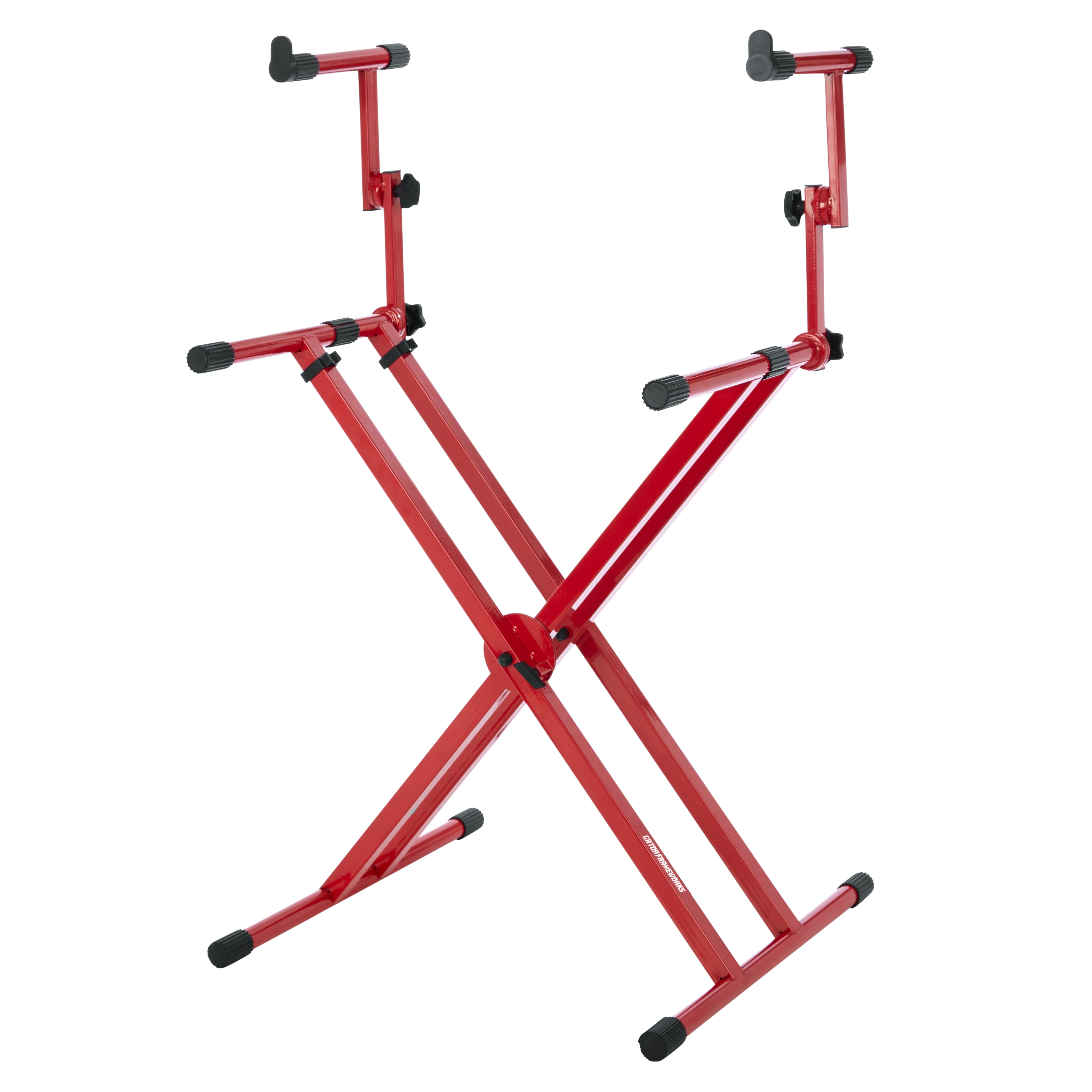 2 Tier X Style Keyboard Stand; Red