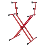 2 Tier X Style Keyboard Stand; Red