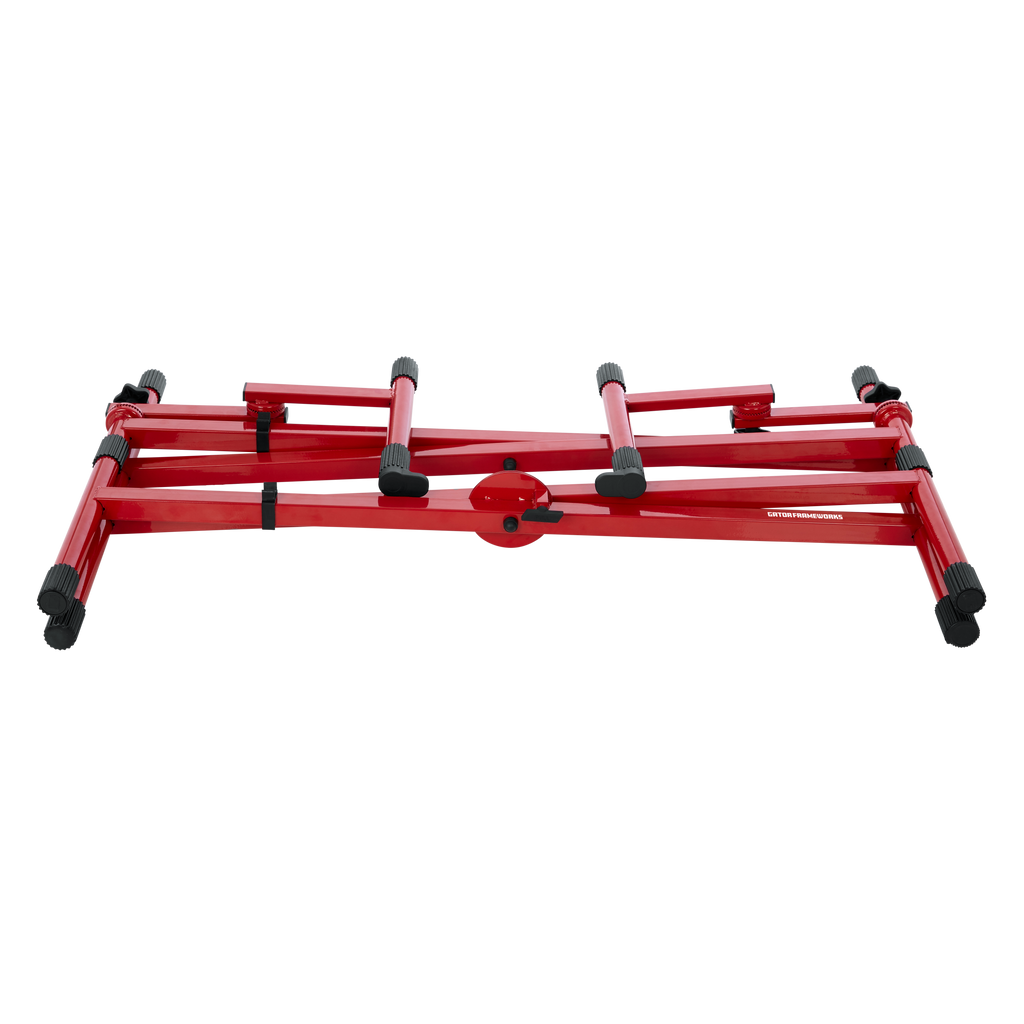 2 Tier X Style Keyboard Stand; Red