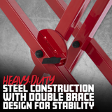 2 Tier X Style Keyboard Stand; Red