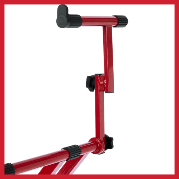 2 Tier X Style Keyboard Stand; Red