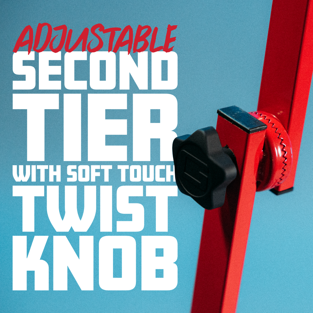 2 Tier X Style Keyboard Stand; Red