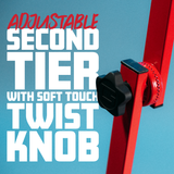 2 Tier X Style Keyboard Stand; Red