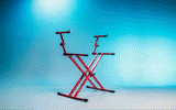 2 Tier X Style Keyboard Stand; Red