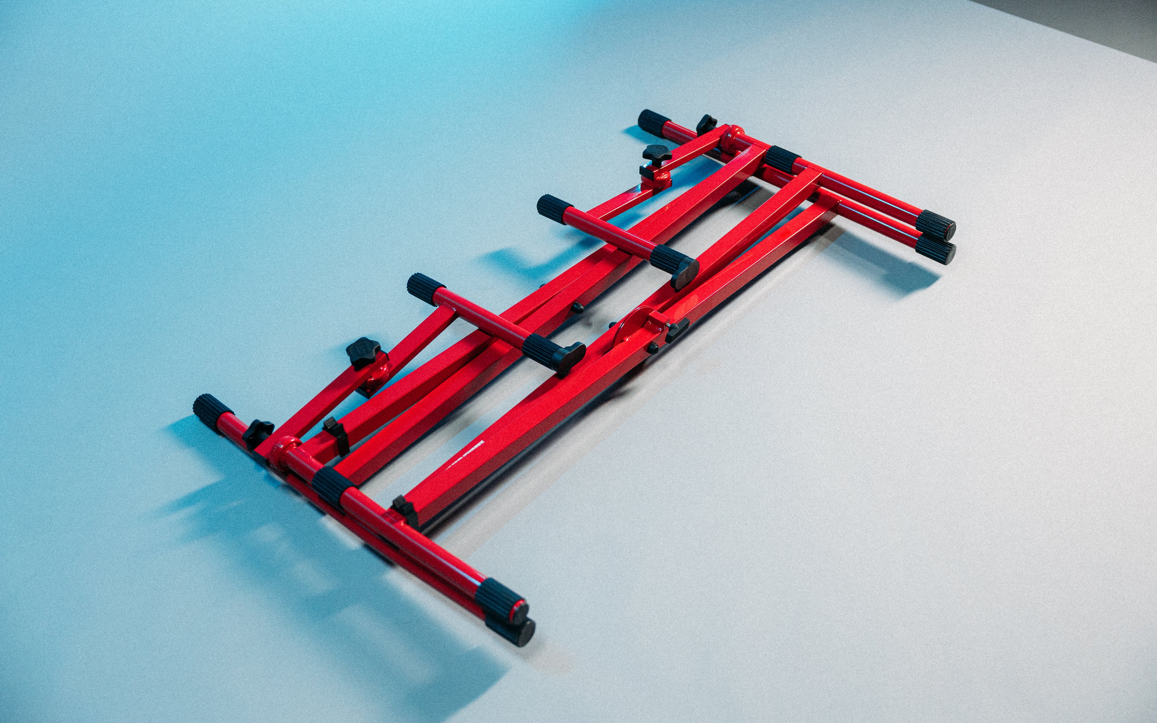 2 Tier X Style Keyboard Stand; Red