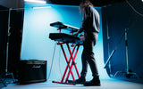 2 Tier X Style Keyboard Stand; Red