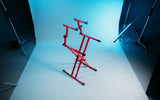 2 Tier X Style Keyboard Stand; Red