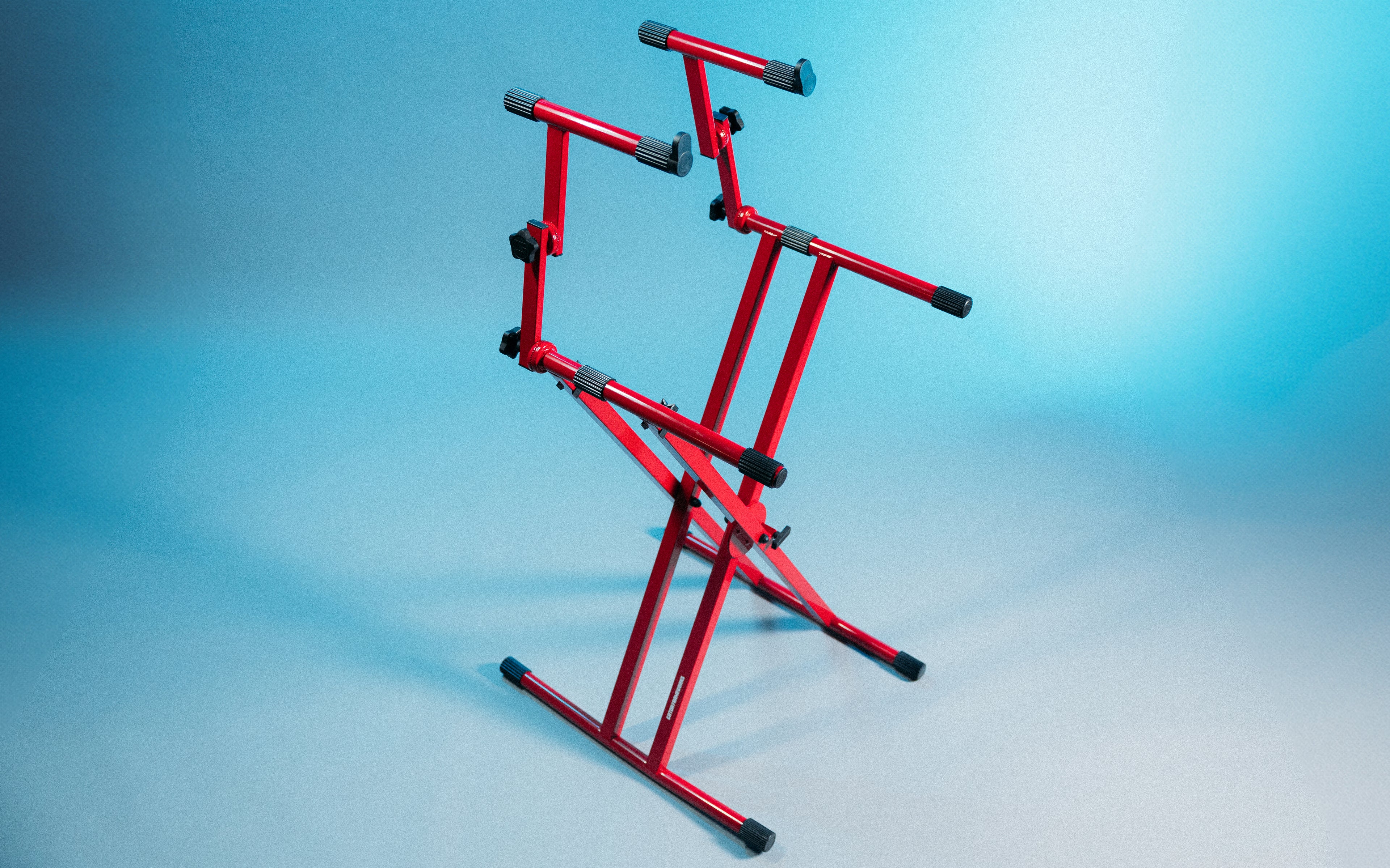 2 Tier X Style Keyboard Stand; Red