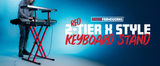 2 Tier X Style Keyboard Stand; Red