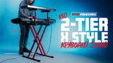 2 Tier X Style Keyboard Stand; Red