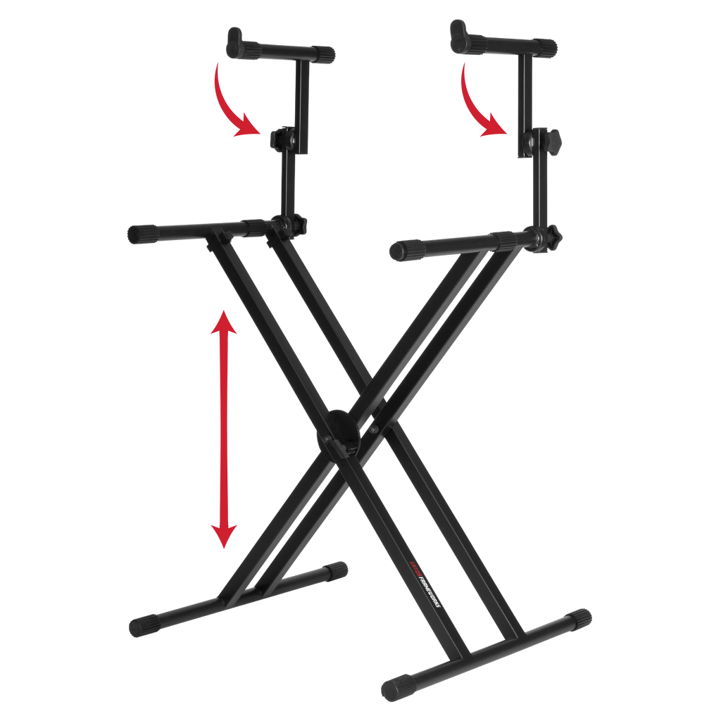 Deluxe 2 Tier "X" Style Keyboard Stand