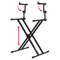 Deluxe 2 Tier "X" Style Keyboard Stand