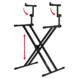 Deluxe 2 Tier "X" Style Keyboard Stand