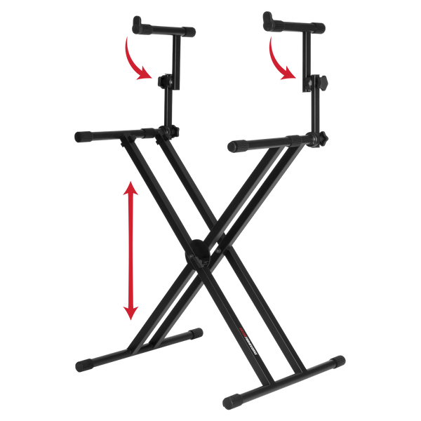 Deluxe 2 Tier "X" Style Keyboard Stand