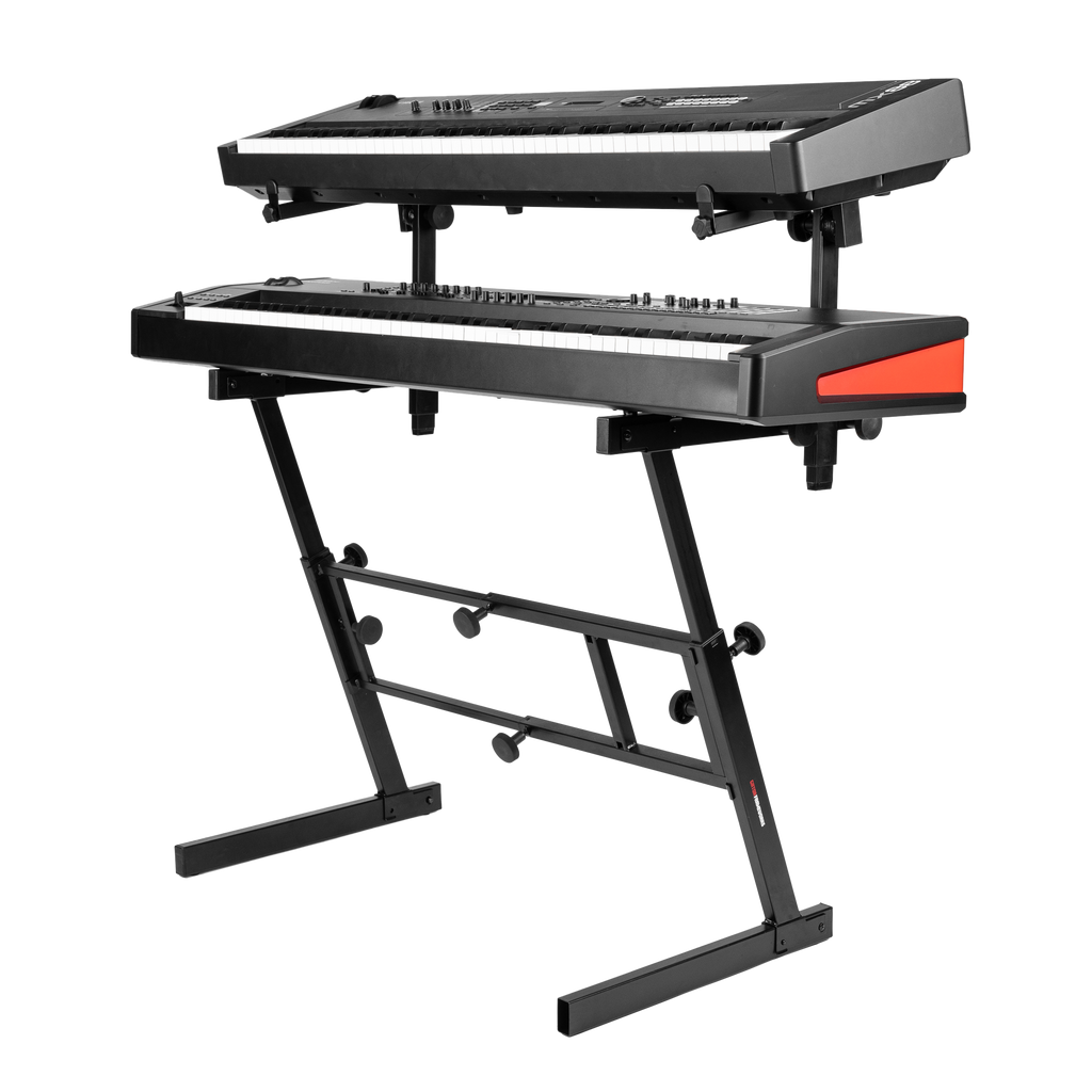 Adjustable Z-Style Keyboard Stand with 2nd Tier