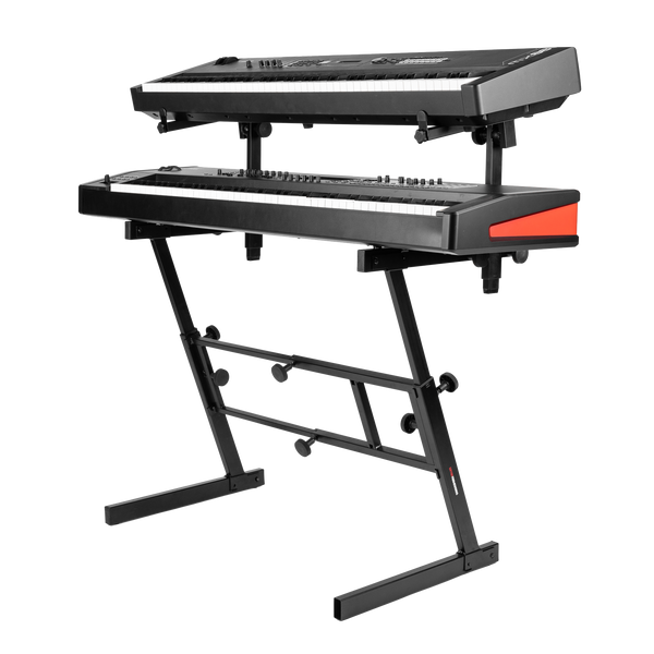 Adjustable Z-Style Keyboard Stand with 2nd Tier