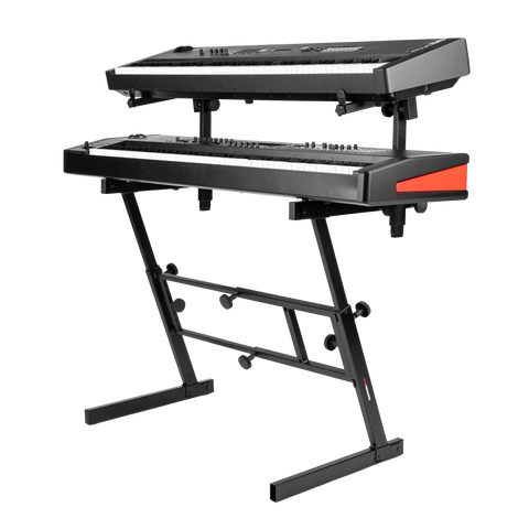 Adjustable Z-Style Keyboard Stand with 2nd Tier