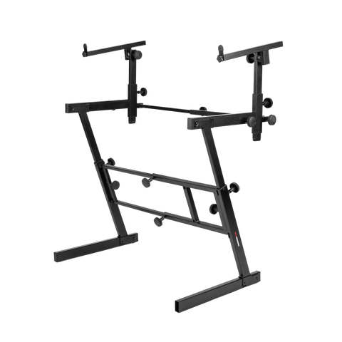 Adjustable Z-Style Keyboard Stand with 2nd Tier