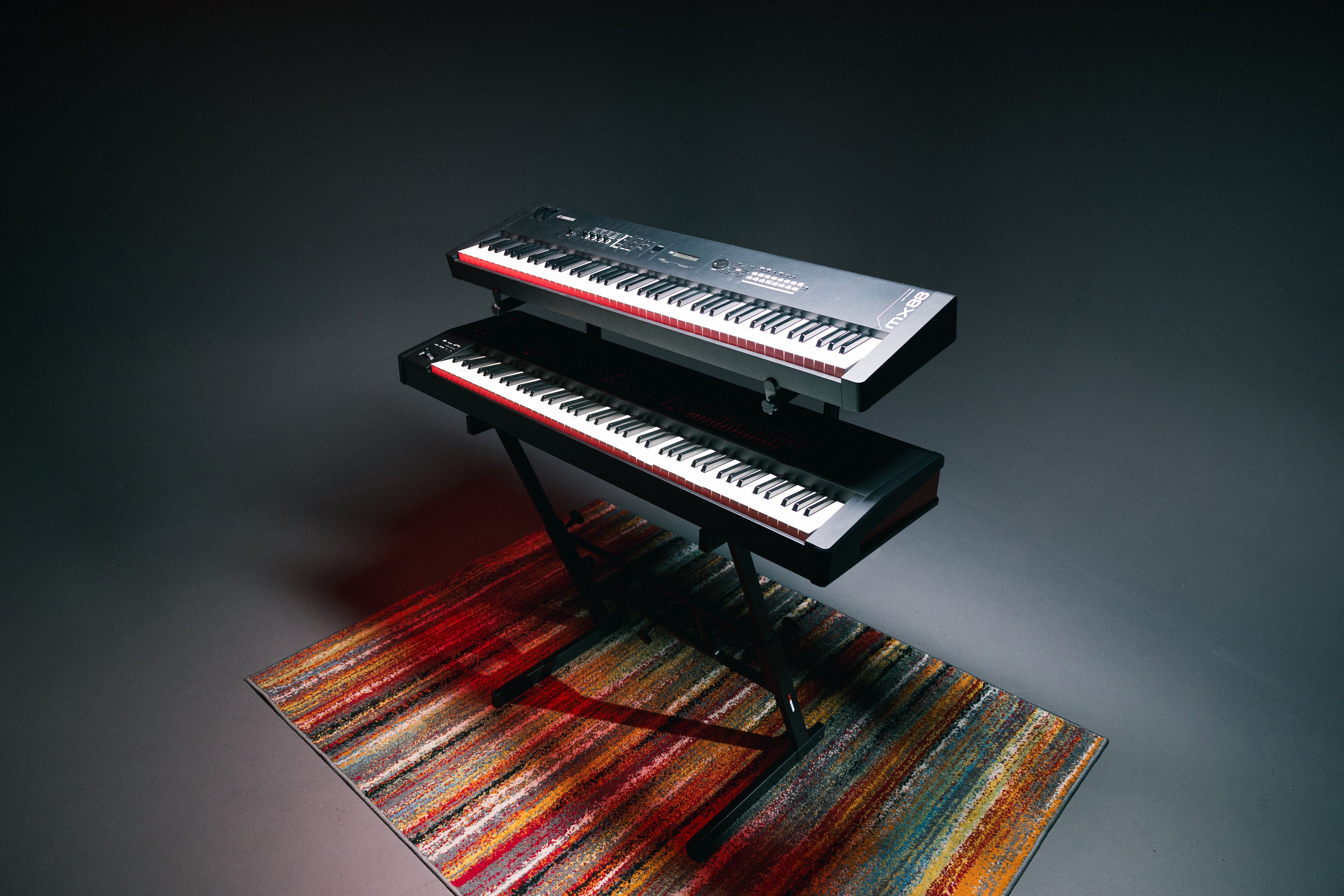 Adjustable Z-Style Keyboard Stand with 2nd Tier
