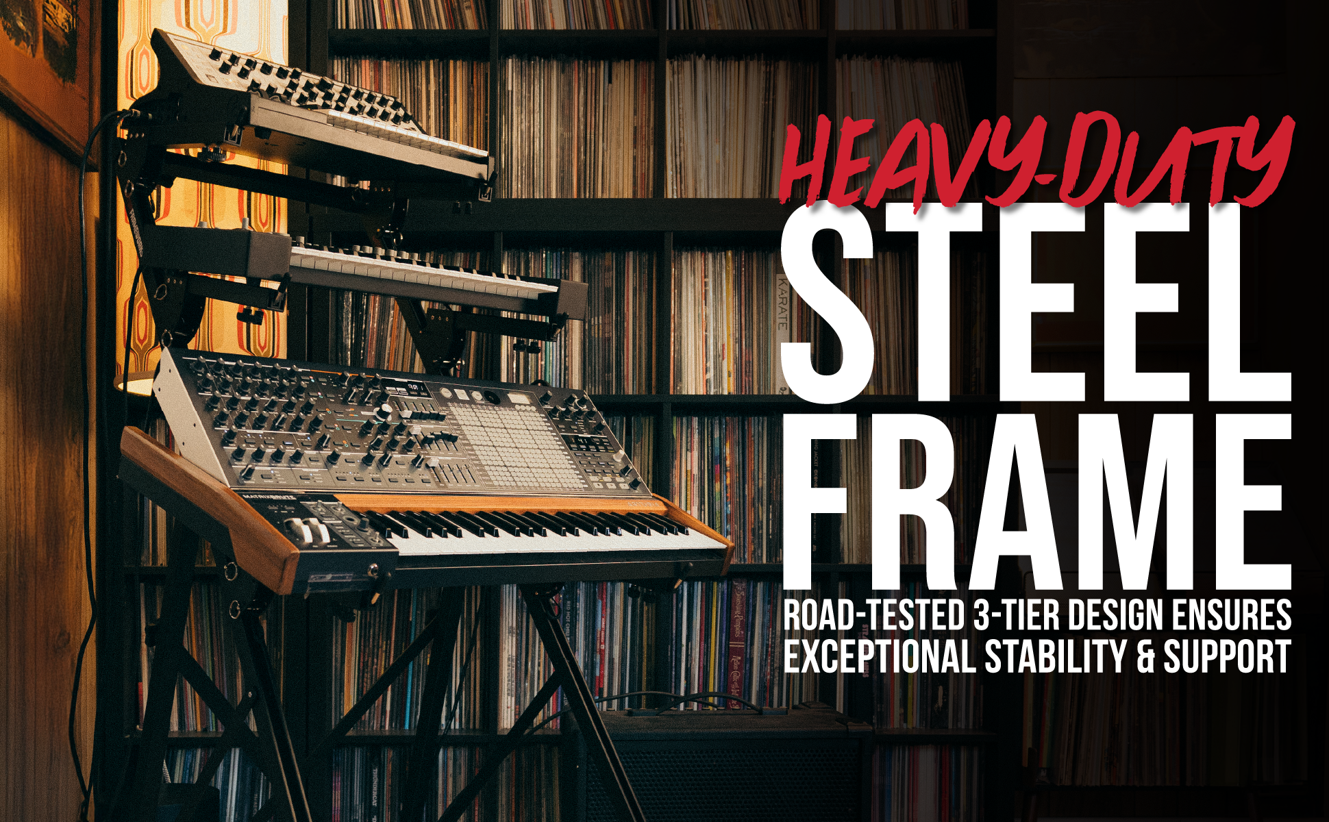 3-Tier A-Frame Keyboard Stand