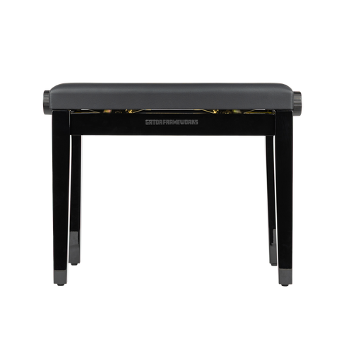 Gator Deluxe Height Adjustable Piano Bench, Black