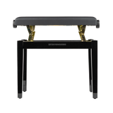 Gator Deluxe Height Adjustable Piano Bench, Black