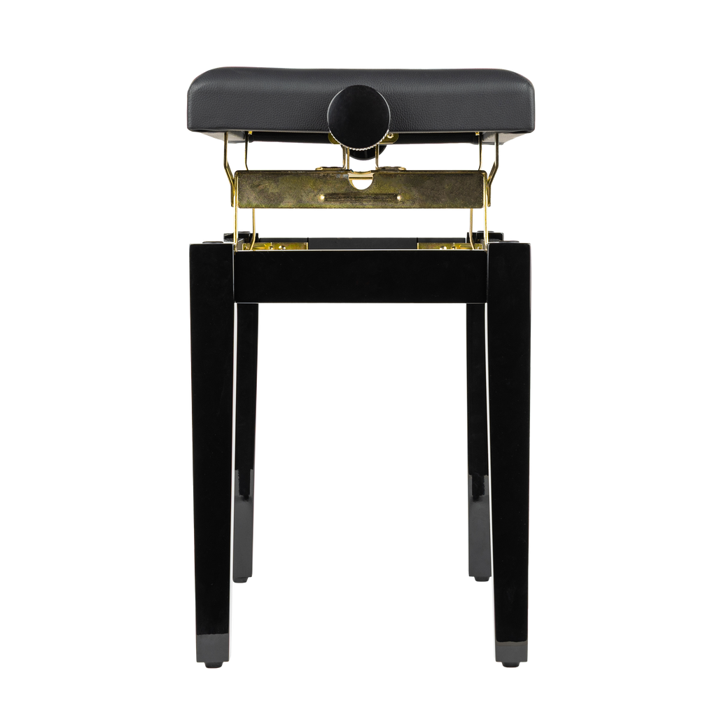 Gator Deluxe Height Adjustable Piano Bench, Black