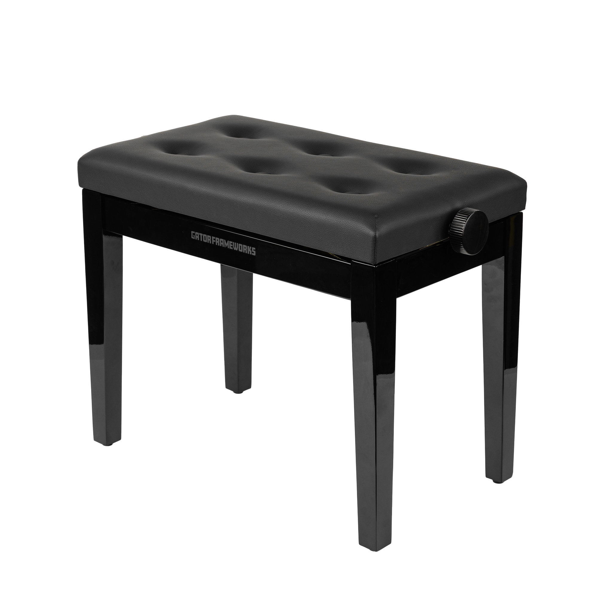 Gator Deluxe Height Adjustable Piano Bench, Black