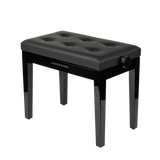 Gator Deluxe Height Adjustable Piano Bench, Black