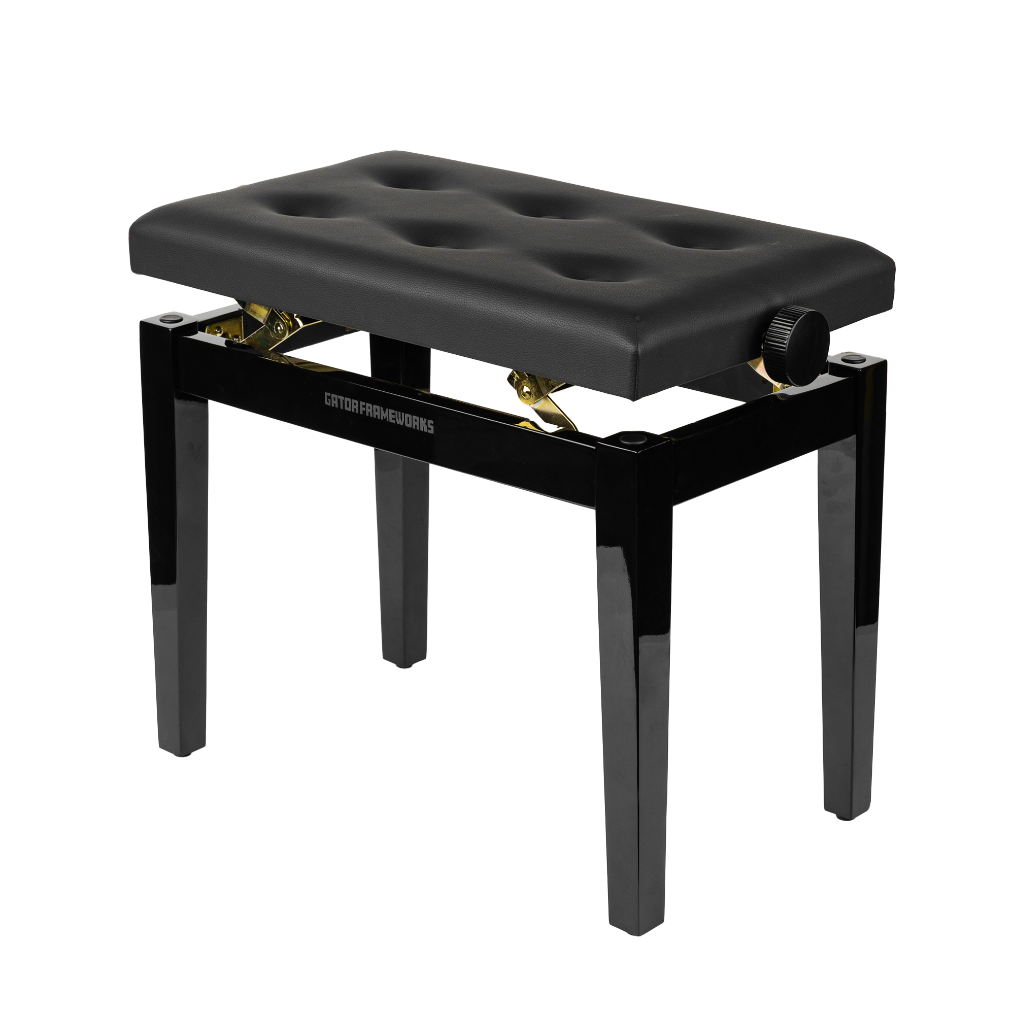 Gator Deluxe Height Adjustable Piano Bench, Black