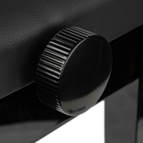 Gator Deluxe Height Adjustable Piano Bench, Black