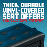 Gator Deluxe Height Adjustable Piano Bench, Black