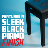 Gator Deluxe Height Adjustable Piano Bench, Black