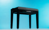 Gator Deluxe Height Adjustable Piano Bench, Black