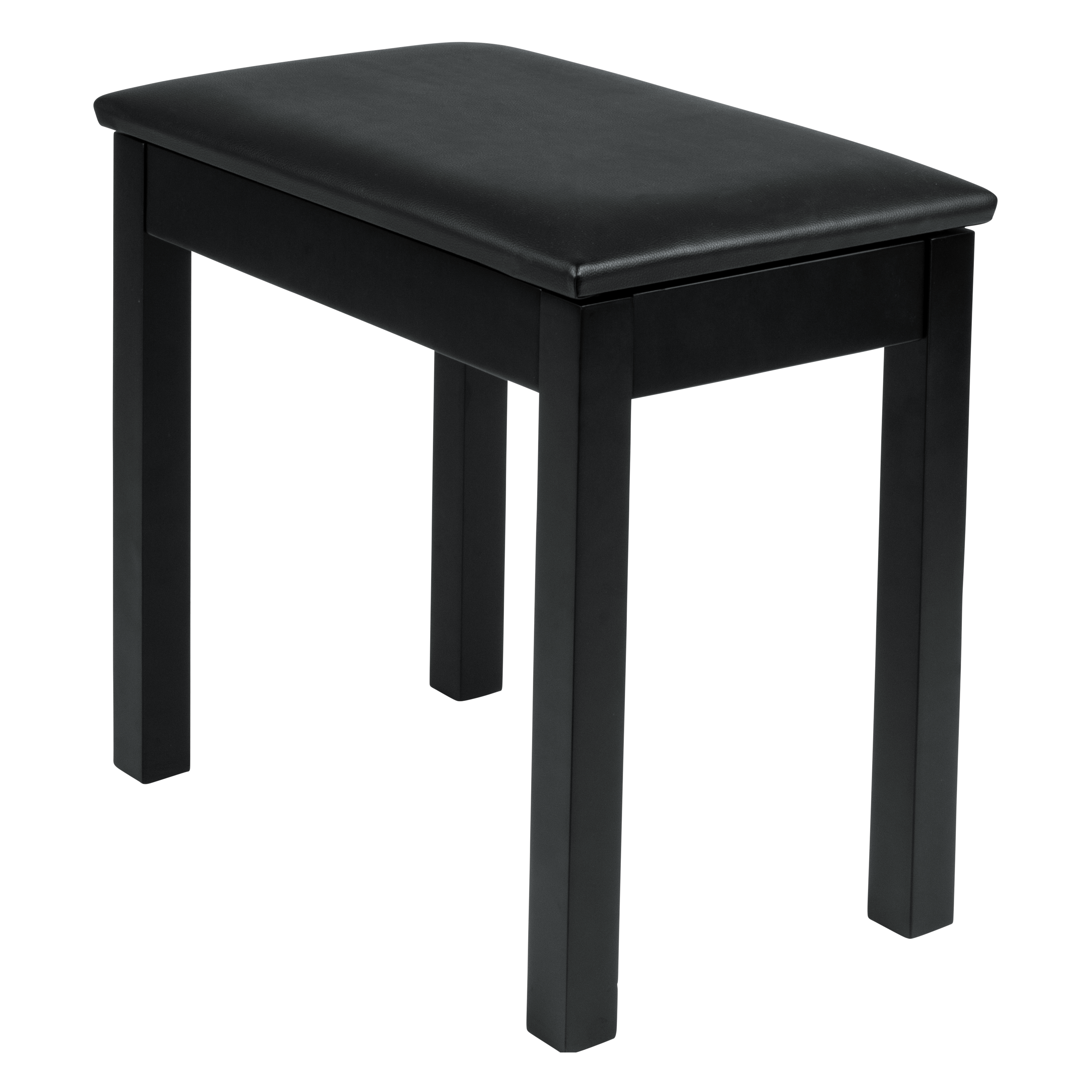 Deluxe Wooden Piano Bench In Black
