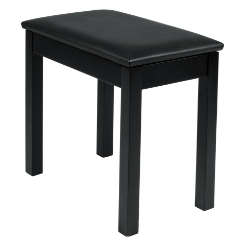 Deluxe Wooden Piano Bench In Black