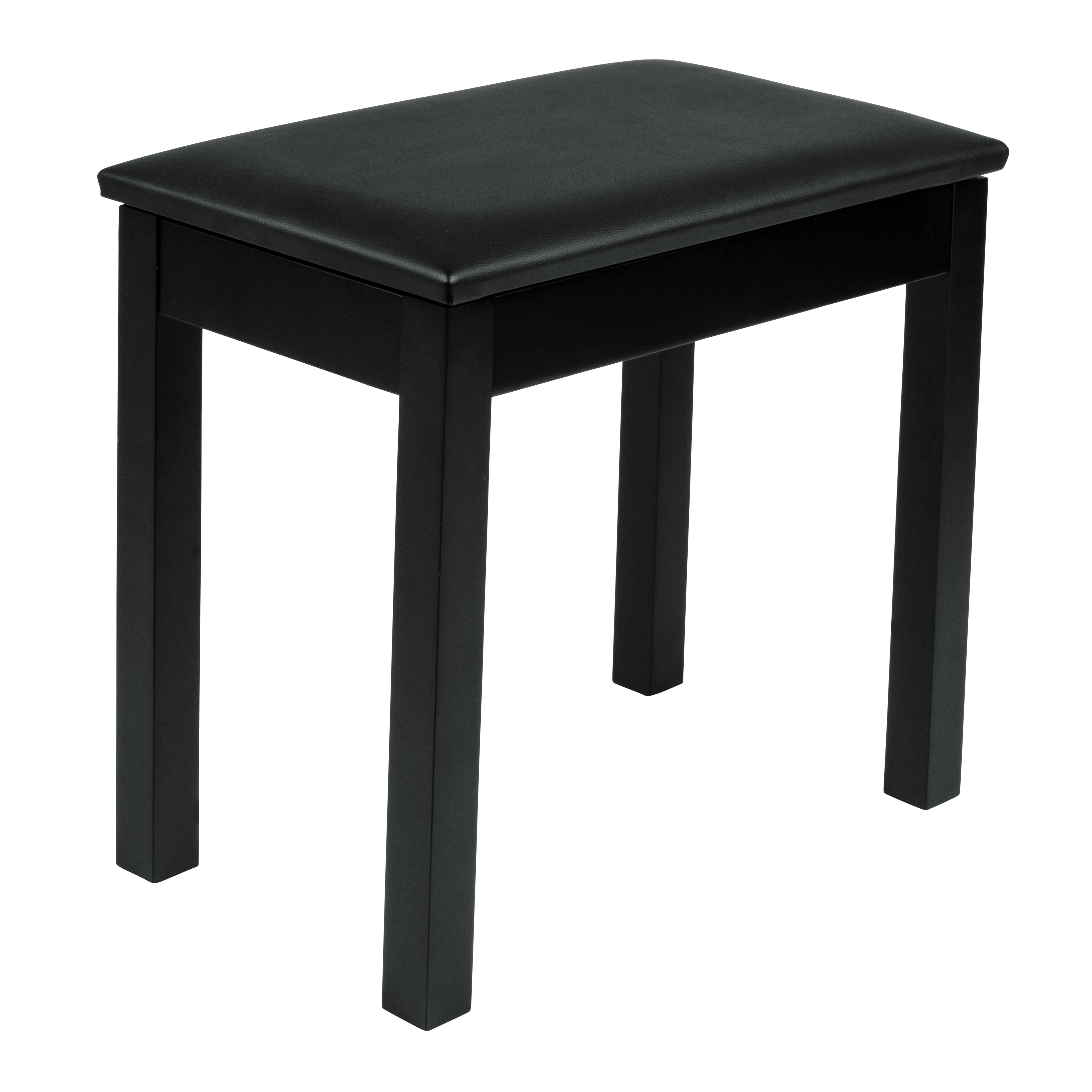 Deluxe Wooden Piano Bench In Black