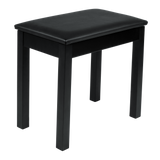 Deluxe Wooden Piano Bench In Black