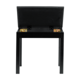 Deluxe Wooden Piano Bench In Black